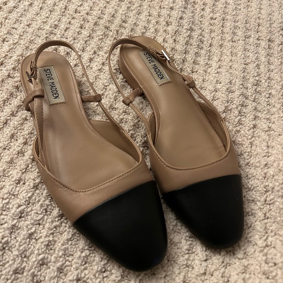 Steve Madden Women's Belinda Tan Slingback Flats - Picture 1 of 8